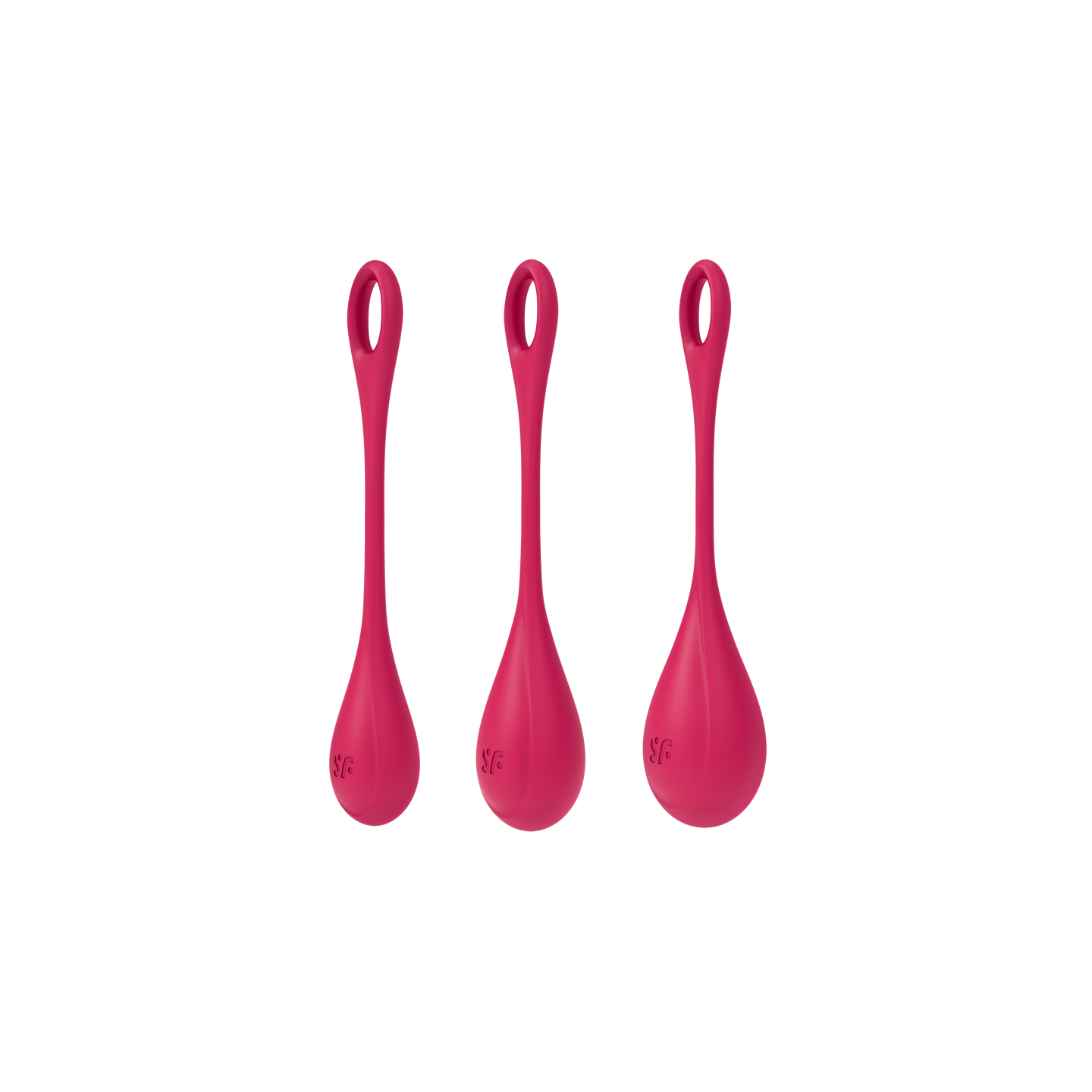 boules de geisha  yoni power 1 satisfyer   set de 3  rouge