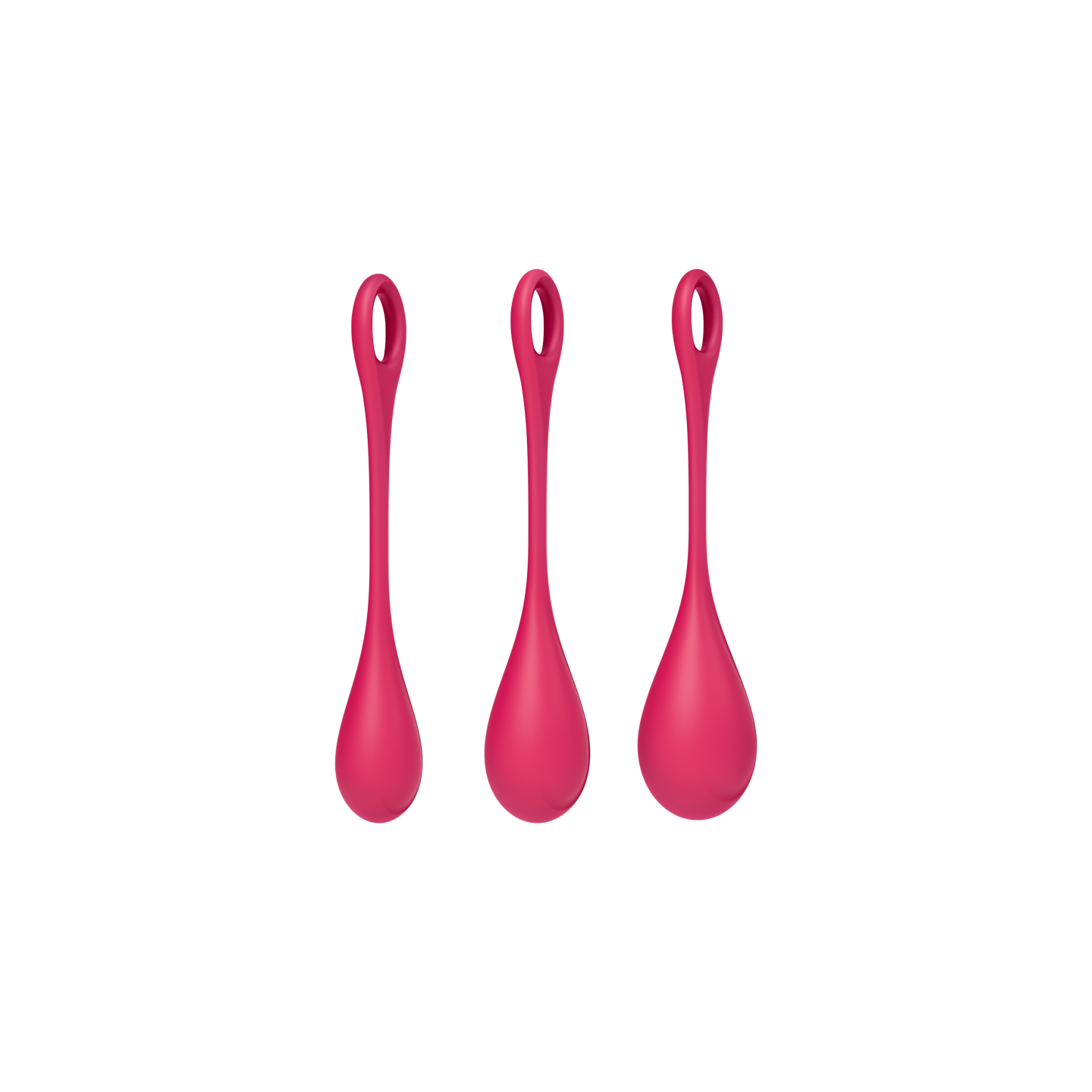 boules de geisha  yoni power 1 satisfyer   set de 3  rouge