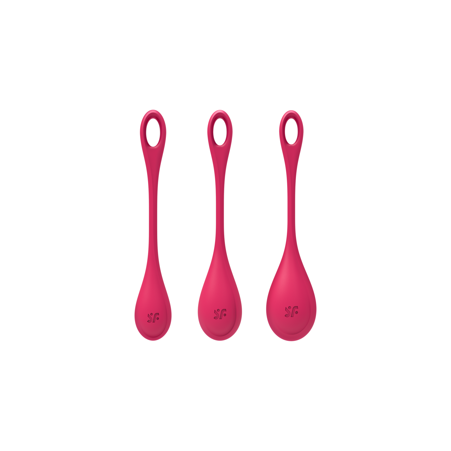 boules de geisha  yoni power 1 satisfyer   set de 3  rouge