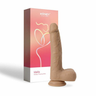 idalis  vibrating thrusting dildo 20.3 cm honey play box