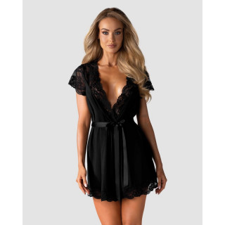 lingerie : 810pei1 peignoir  noir