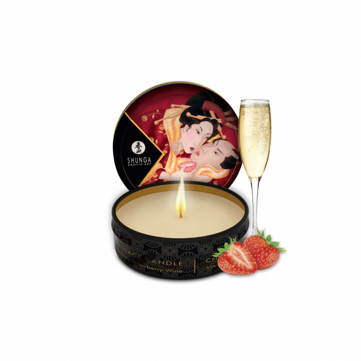 shunga : kit secret de geisha  vin pétillant à la fraise