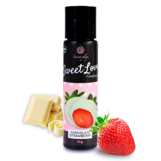 secret play : gel comestible chocolat blanc aux fraises