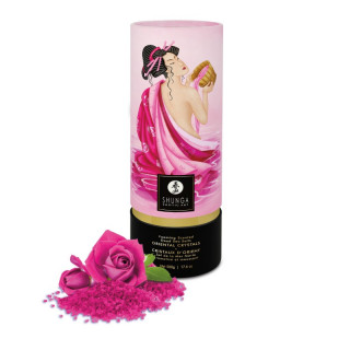 shunga  sel de bain moussant  cristaux d'orient  aphrodisia rose