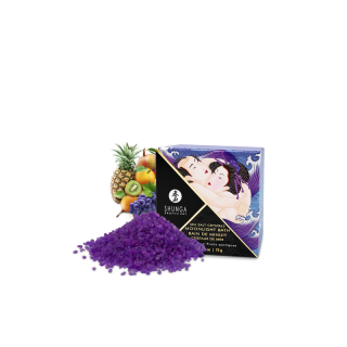 shunga : sel de bain moussant et colorant fruits exotiques