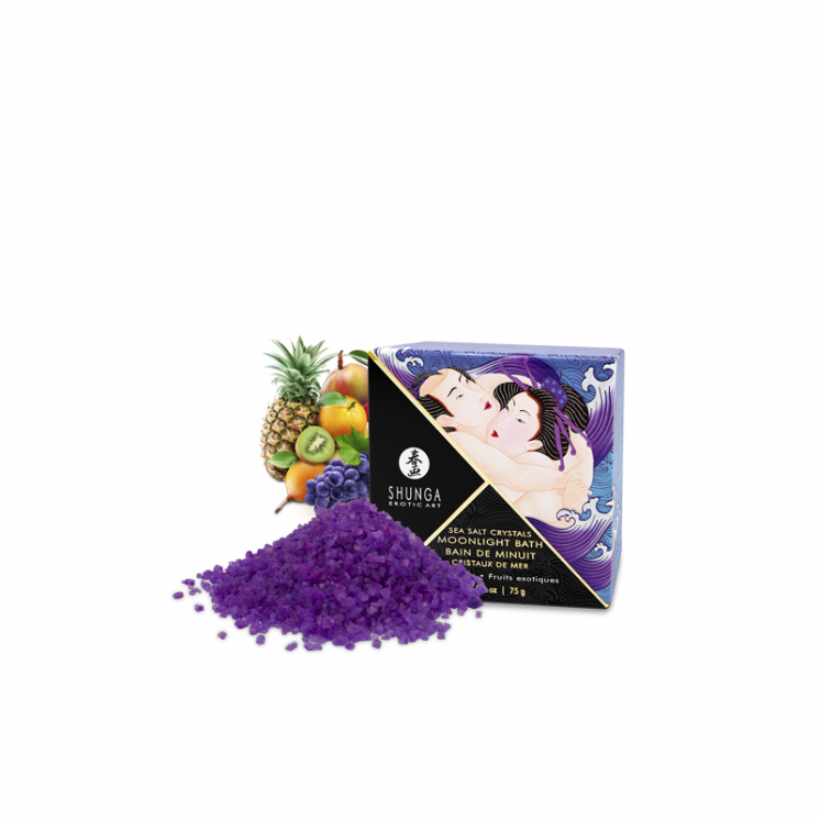 shunga : sel de bain moussant et colorant fruits exotiques