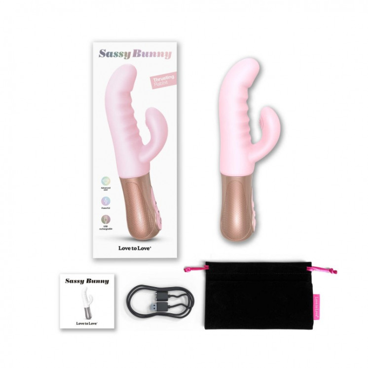 sextoys  love to love  vibromasseur rabbit sassy bunny  baby pink