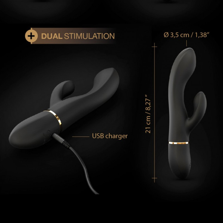 sextoys  dorcel  sextoys  vibromasseur dorcel glam rabbit noir et or