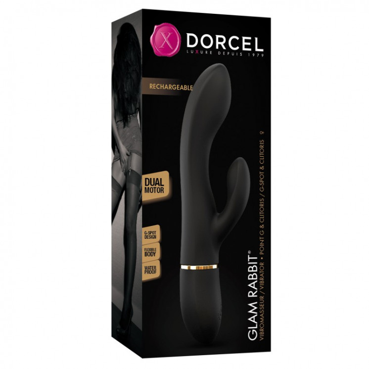 sextoys  dorcel  sextoys  vibromasseur dorcel glam rabbit noir et or