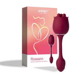 roseann  vibromasseur en forme de rose à double extrémité