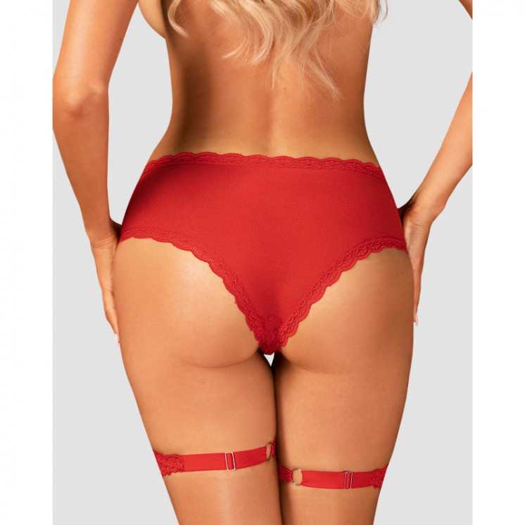  lingerie belovya culotte jarretière rouge