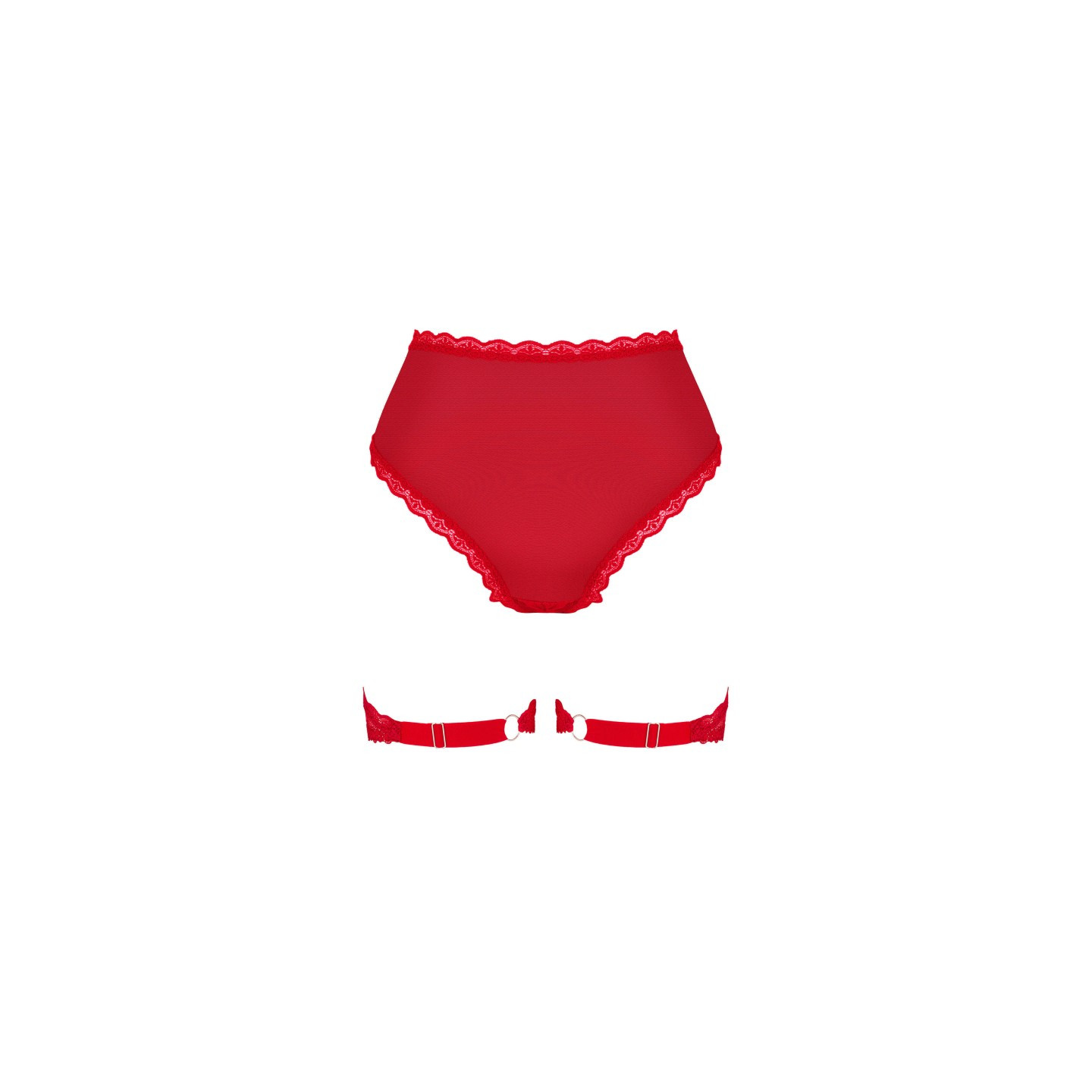  lingerie belovya culotte jarretière rouge