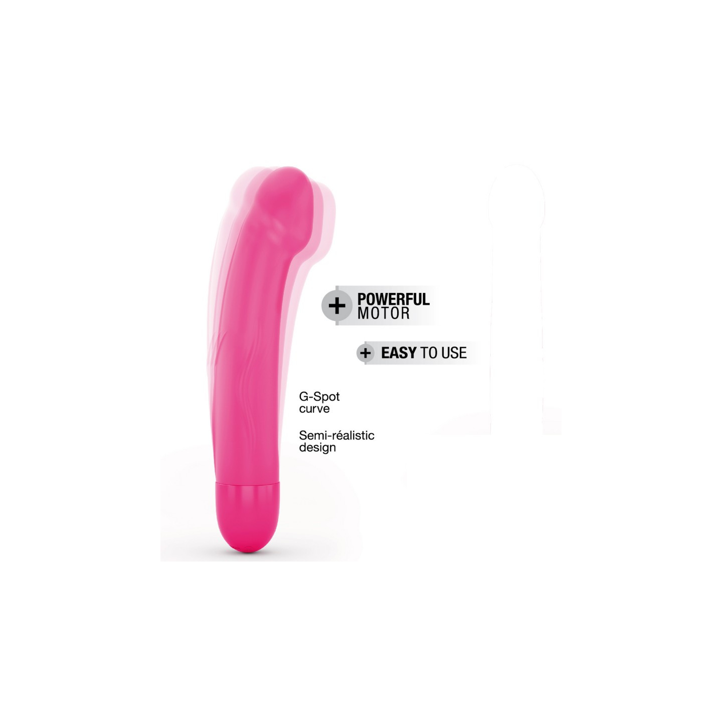  sextoys  vibromasseur dorcel real vibration m 22 cm 2.0 rose