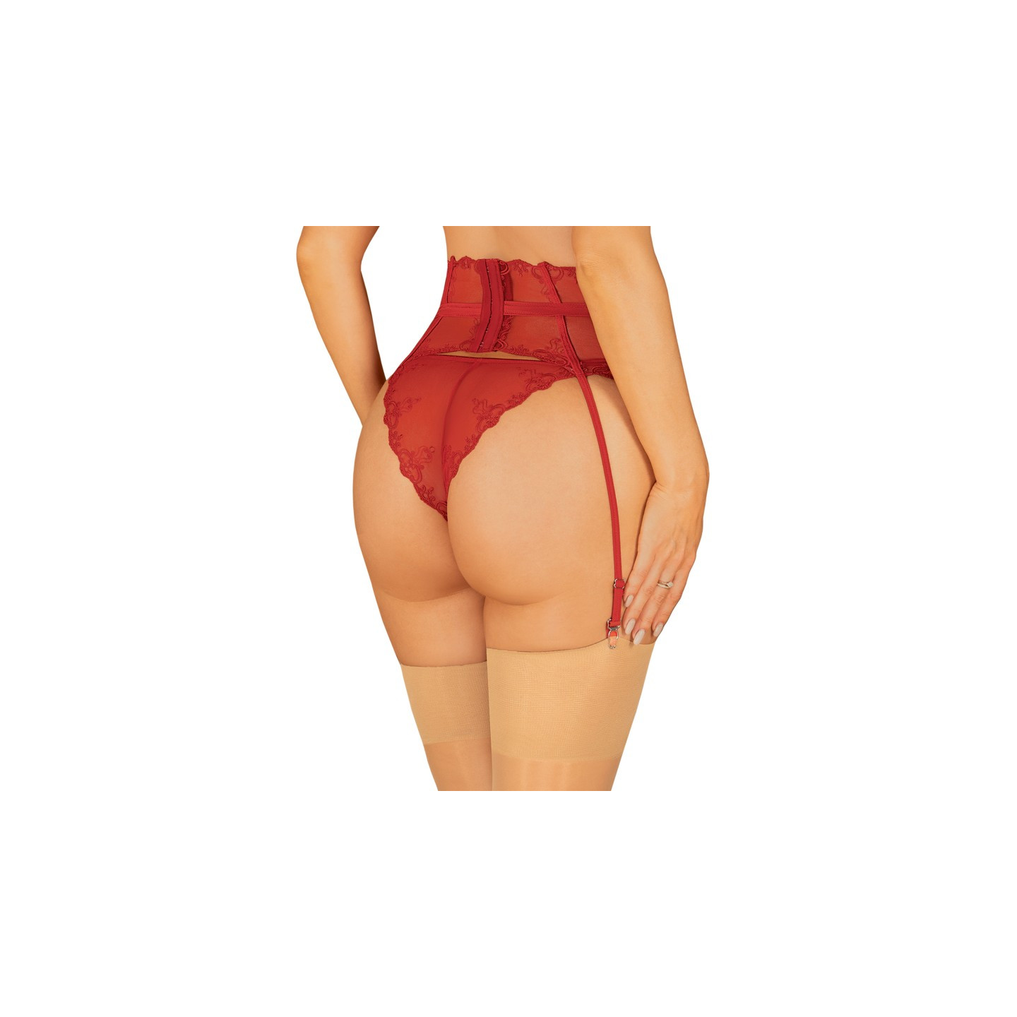 obsessive lonesia porte jarretelles rouge