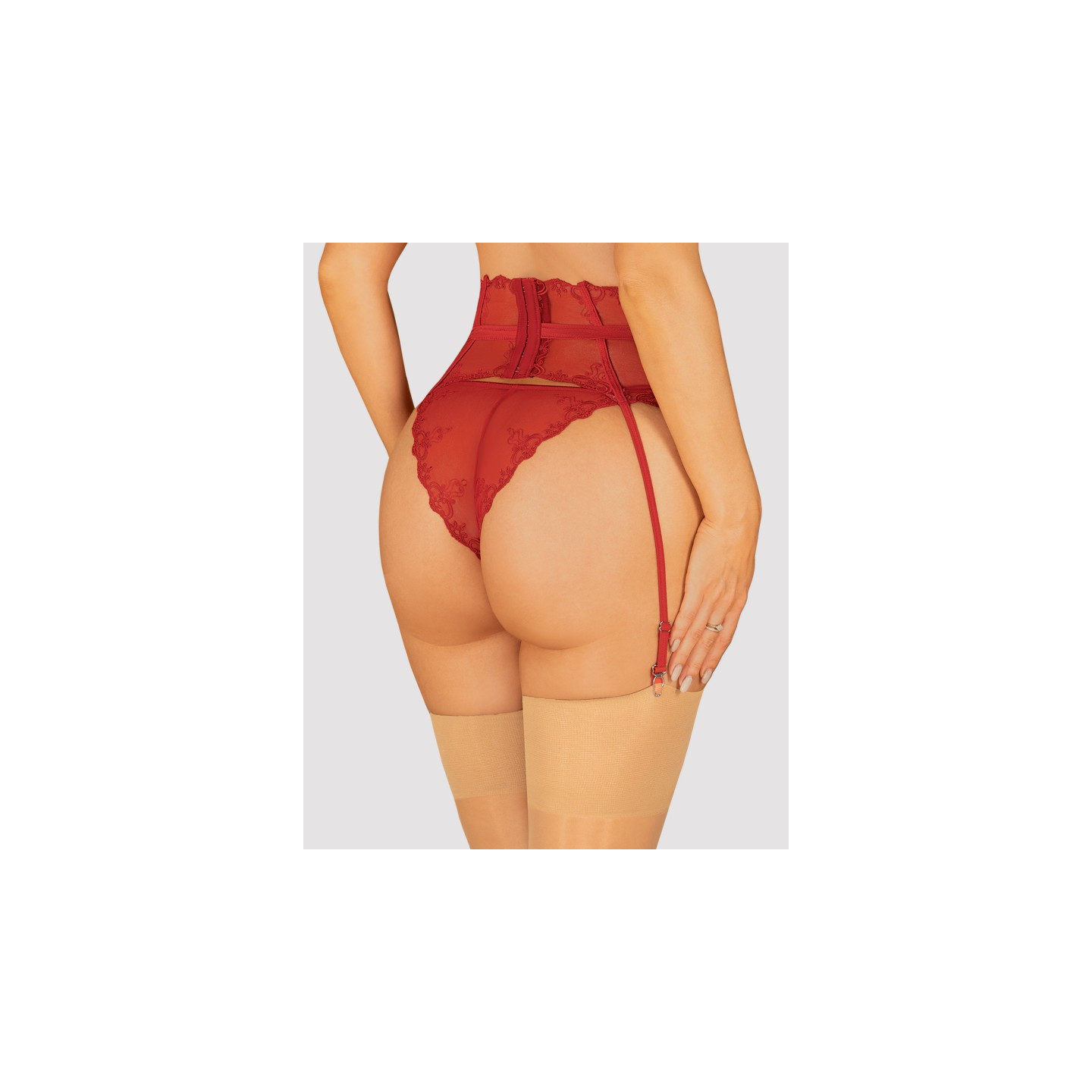 obsessive lonesia porte jarretelles rouge