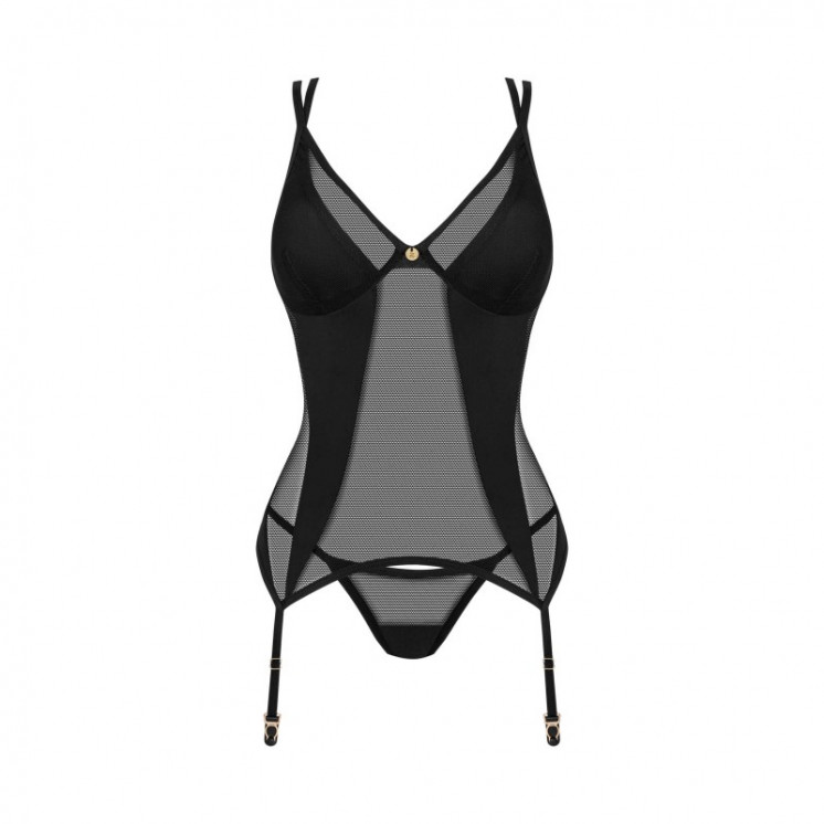 nesari corset et string  noir