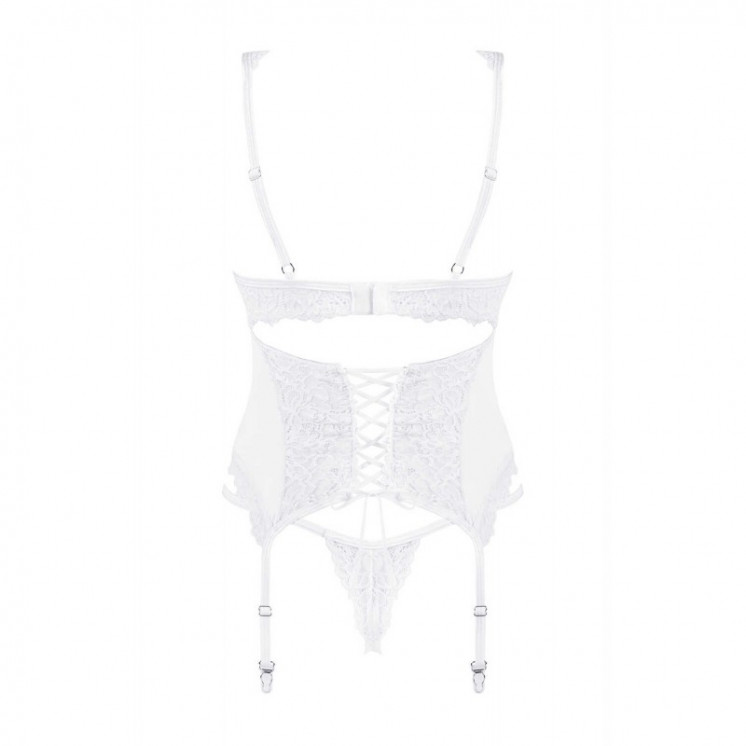 obsessive corset et string blanc amor blanco