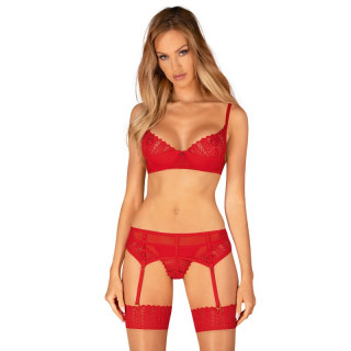 ingridia ensemble 3 pièces  rouge obsessive par tendance sensuelle