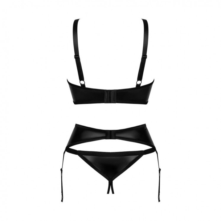 armares ensemble 3 pièces ouvert noir obsessive par tendance sensuelle