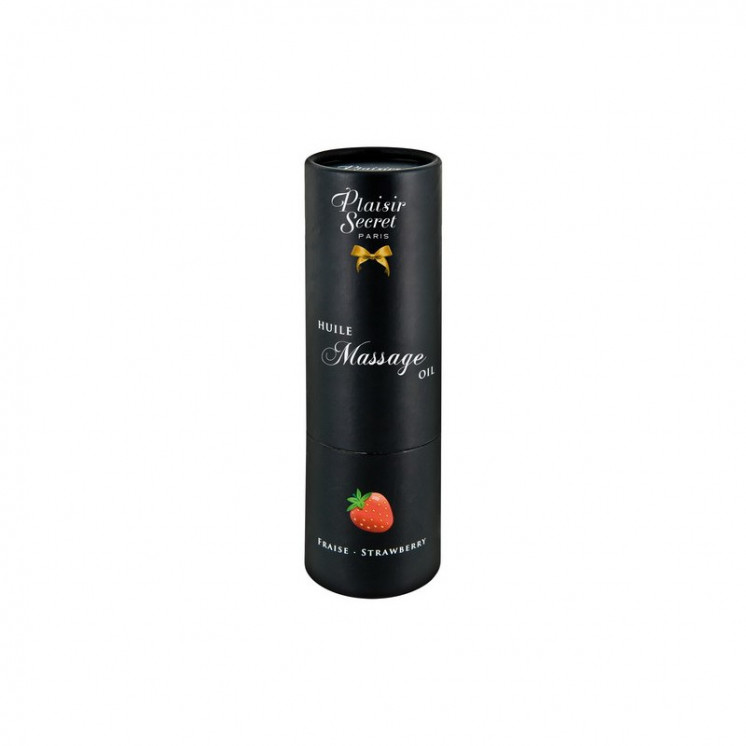 votre  en cosmétiques intimes plaisir secret vous propose cette huile de massage fraise 60ml