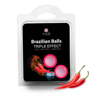 2 billes de massage triple effect froid + chaud et épcicé + vibrations