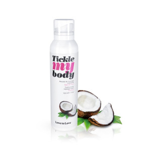 mousse crépitante de massage tickle my body au noix de coco