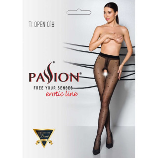 tendance sensuelle : collants ouverts noirs tiopen 018 de chez passion