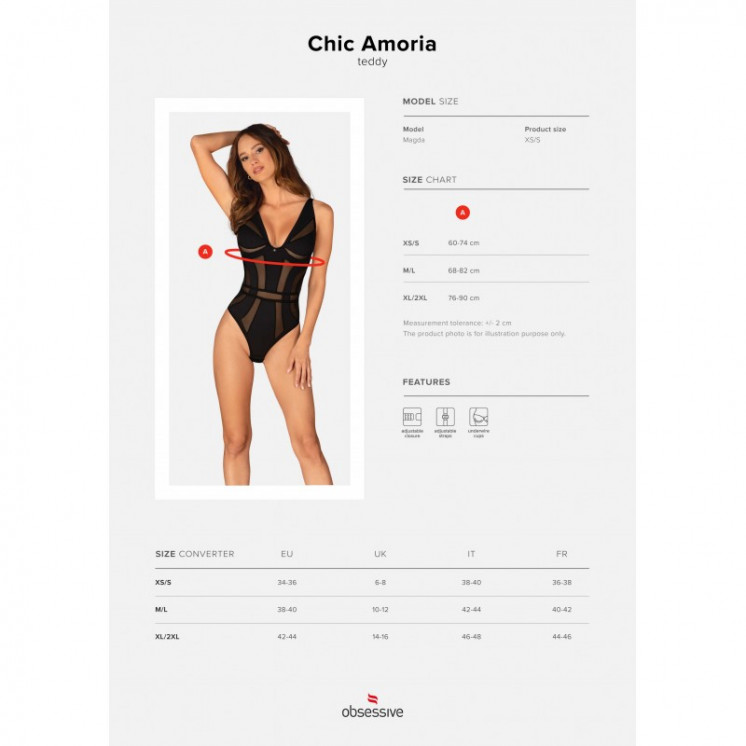 votre  lingerie sexy vous présente chic amoria body  noir