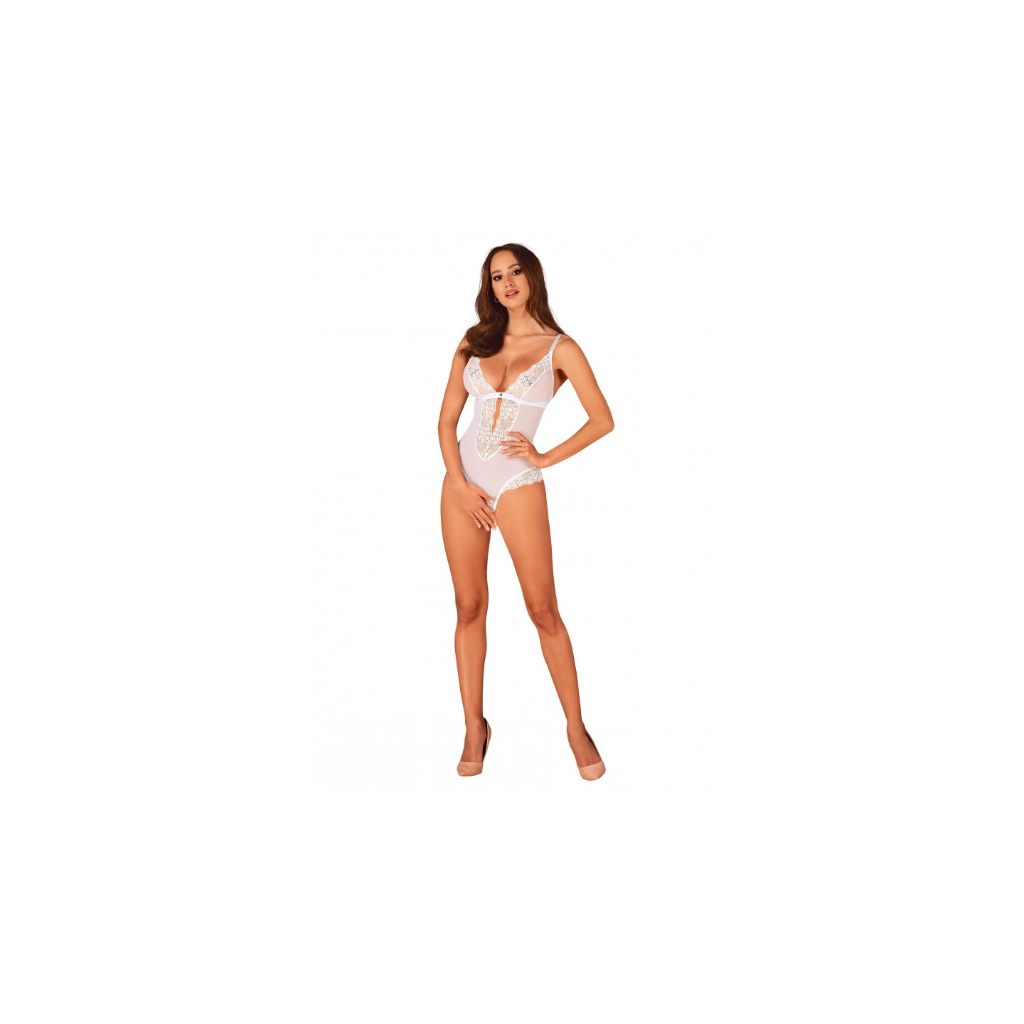 votre  lingerie sexy vous présente heavenlly body ouvert  blanc