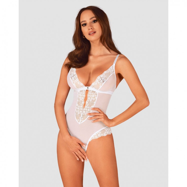 votre  lingerie sexy vous présente heavenlly body ouvert  blanc