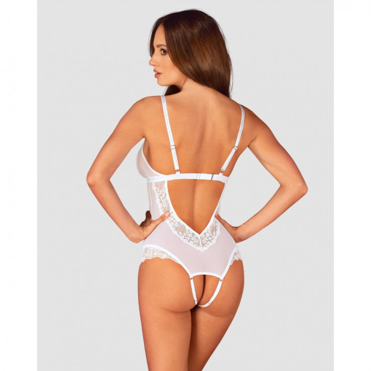 votre  lingerie sexy vous présente heavenlly body ouvert  blanc