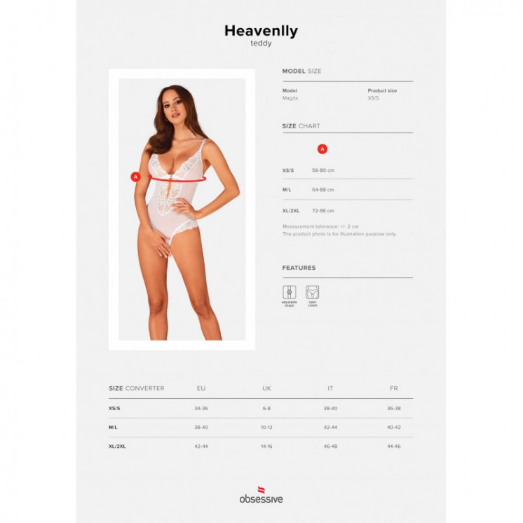 votre  lingerie sexy vous présente heavenlly body ouvert  blanc