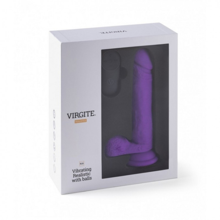 vibromasseur rÉaliste r16 flesh 16 cm avec tÉlÉcommande violet