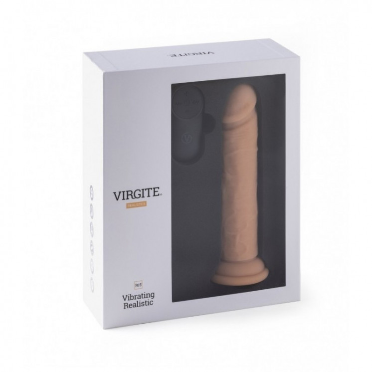 vibromasseur rÉaliste r15 flesh 16.5cm avec tÉlÉcommande chair