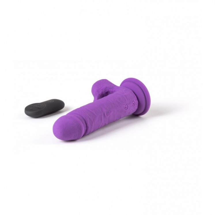 vibromasseur rÉaliste r12 14.4cm avec tÉlÉcommande violet