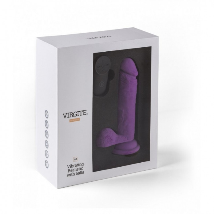 vibromasseur rÉaliste r12 14.4cm avec tÉlÉcommande violet