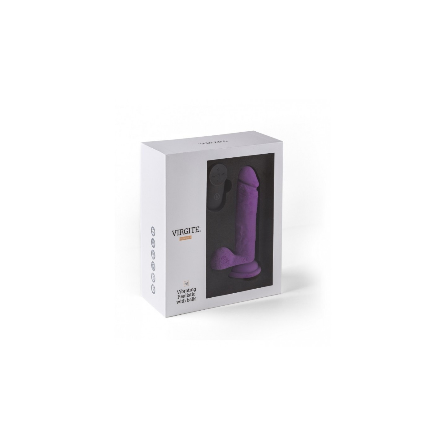 vibromasseur rÉaliste r12 14.4cm avec tÉlÉcommande violet