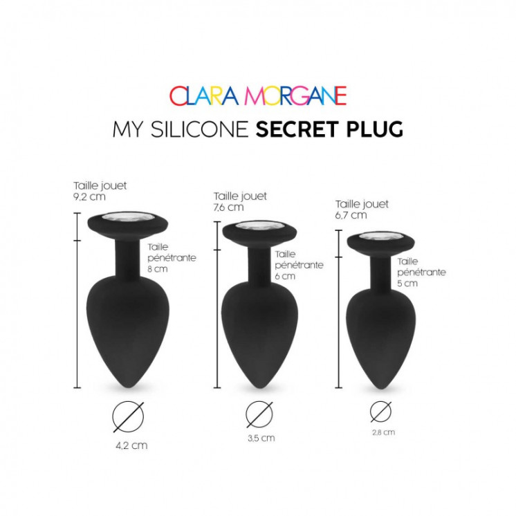 my silicone secret plug  noir clara morgane