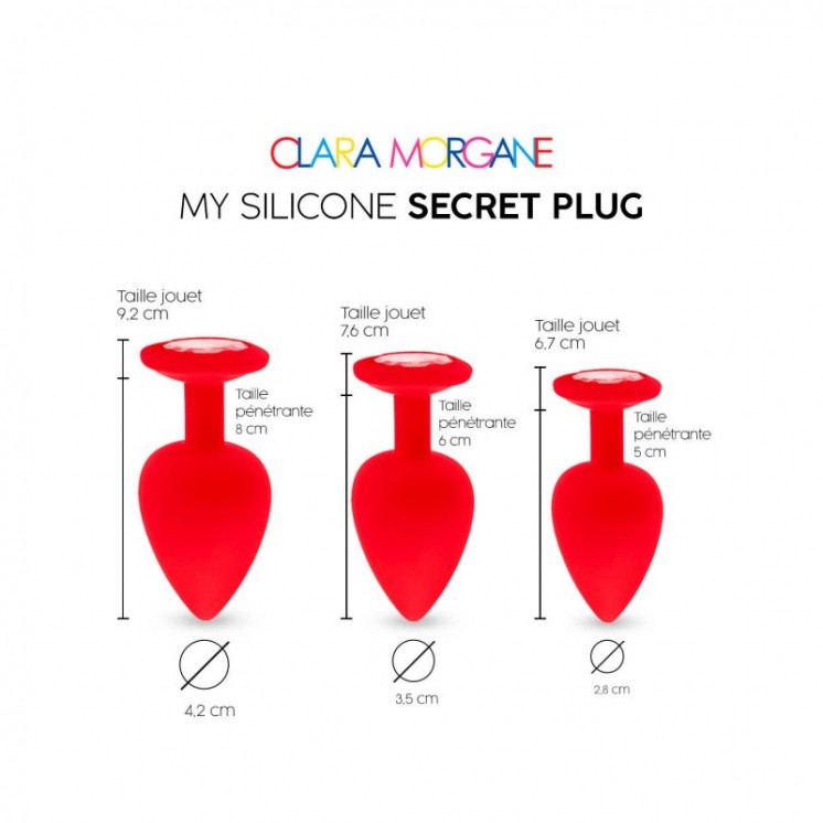 my silicone secret plug  rouge clara morgane