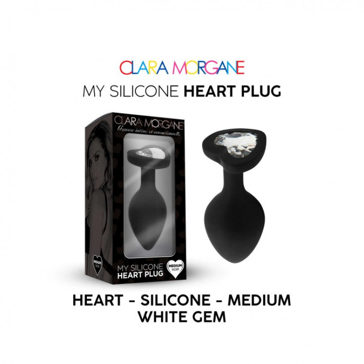 my silicone heart plug  noir clara morgane