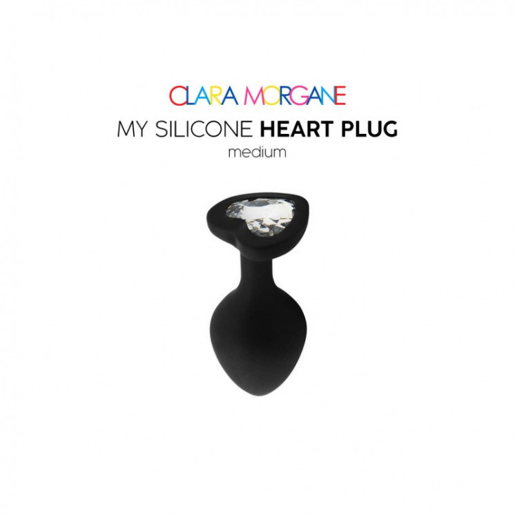 my silicone heart plug  noir clara morgane