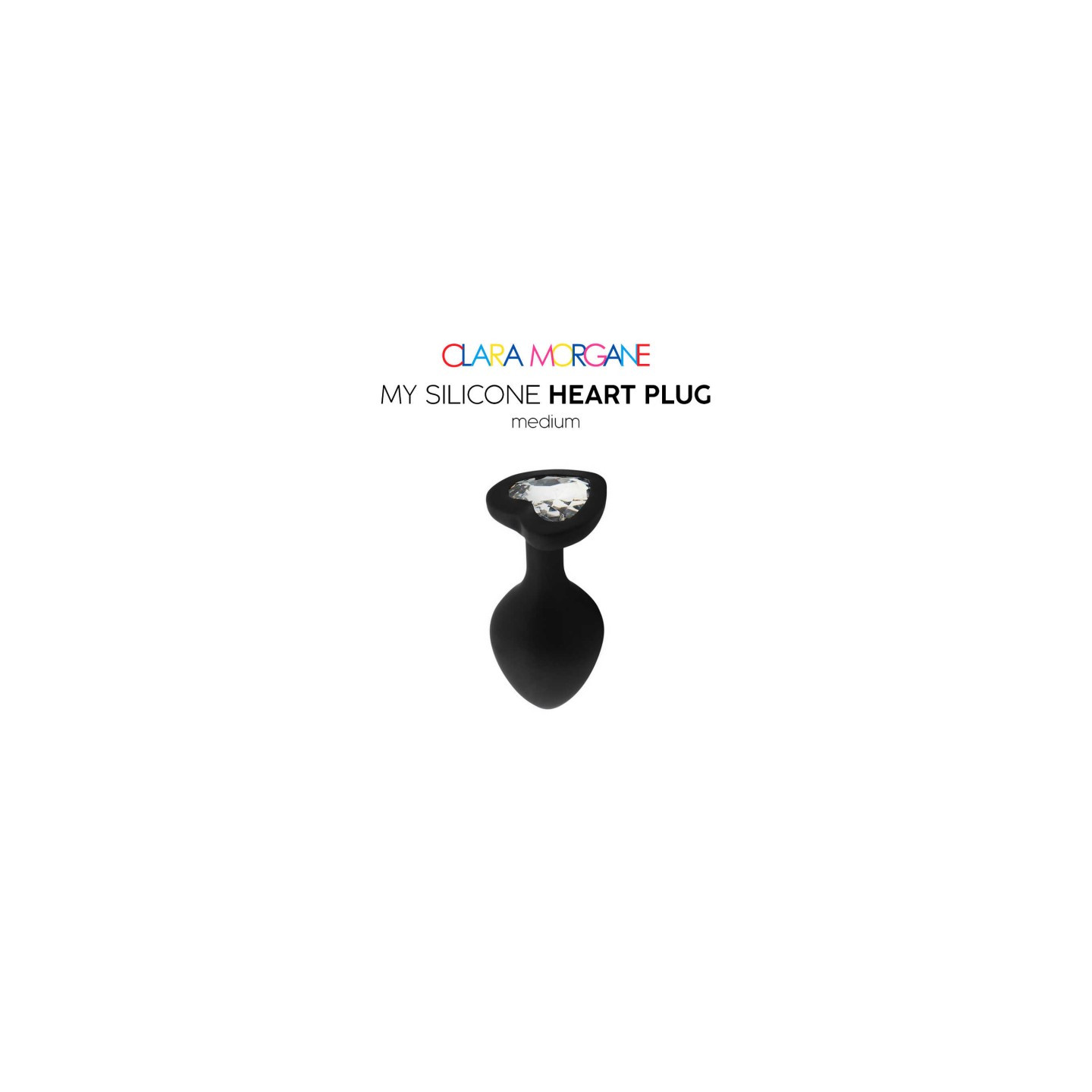 my silicone heart plug  noir clara morgane