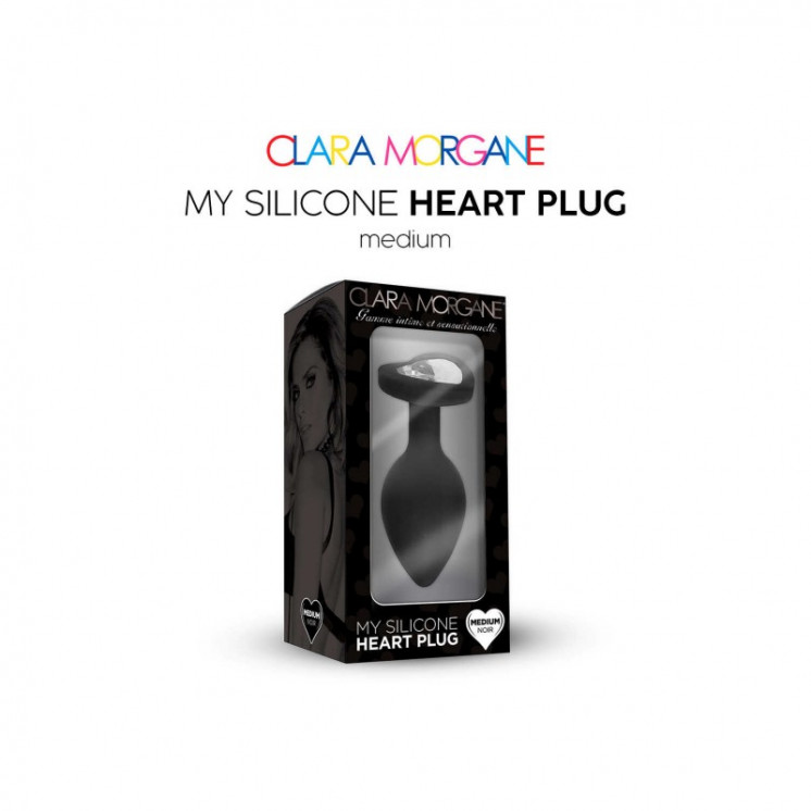 my silicone heart plug  noir clara morgane