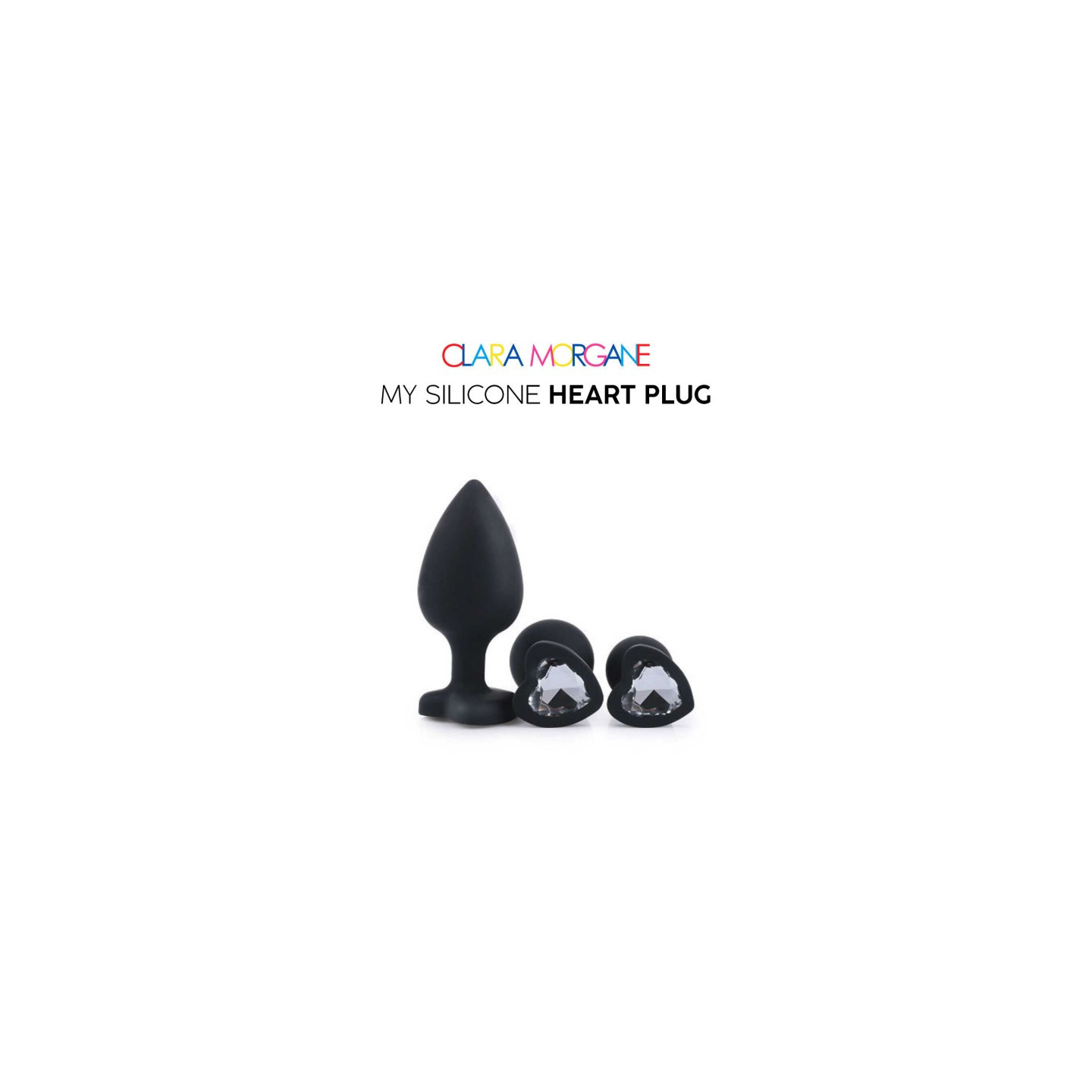 my silicone heart plug  noir clara morgane