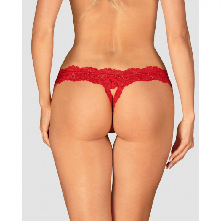 amor cherris string ouvert  rouge