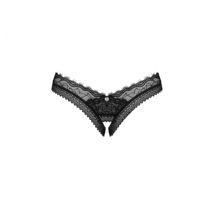 medilla string ouvert  noir obsessive présenté par  lingerie tendance sensuelle