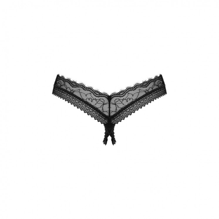 medilla string ouvert  noir obsessive présenté par  lingerie tendance sensuelle